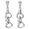 Hot Diamonds Pôvabné strieborné náušnice s diamantmi Trio DE702