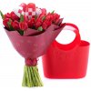 Kvetinová taška Sweet červené tulipány
