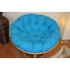 Nábytek PEGAS Polstr deluxe na křeslo papasan 110 cm - tyrkysový melír