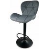 Látková barová stolička Pepita Nordelle s nastaviteľnou výškou - sivo-čierna Pepita