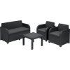 ALLIBERT GEORGIA SET antracit/sivá (216742) - set záhradného nábytku