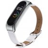 Xiaomi Mi Band 3/4 kožený correa náramok / pások Farba: Biela MBSCZ-4KCBL