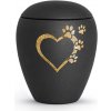 Zvieracia urna Verona Heart - Čierna 0,5l