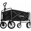 tectake 404978 skladací ručný vozík leon s brzdami, nosnosť 80kg - čierna