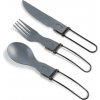 Súprava príborov GSI Outdoors Tekk Trio Folding Cutlery Set Farba: sivá