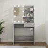 Toaletný stolík s LED sivý dub sonoma 74,5x40x141 cm-ForU-820482