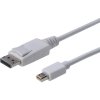 Digitus Mini-DisplayPort / DisplayPort káblový adaptér Mini DisplayPort konektory, Konektor DisplayPort 3.00 m biela AK-340102-030-W Kábel DisplayPort; AK-340102-030-W