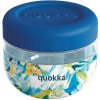 Quokka Bubble Plastová nádoba na jedlo blue Peonies 500 ml