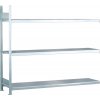 Regál široký SCHULTE, oceľové police, prídavné pole, 3 úrovne, šírka police 1500mm, 1506x436x2000 mm