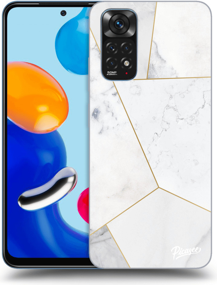 Púzdro Picasee silikónové Xiaomi Redmi Note 11 - White tile čiré