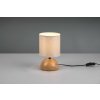 TRIO Reality R50351035 LUCI stolná lampička V230mm 1xE14 imitácia dreva, béžová