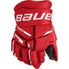 Bauer SUPREME M3 GLOVE-INT Juniorské hokejové rukavice, červená, 12