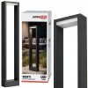 Osvetľovací stĺpik SuperLED s integrovaným LED zdrojom, 80 cm, čierny, IP44