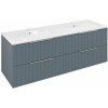 Sapho CIRASA umývadlová skrinka s dvojitým umývadlom 141x54x46cm, siena strip SPH CR141-4242S-21