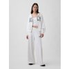 GAP Tepláky s logom wide-leg Biela S