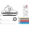 MFP 1041989 kreatívny set Polícia nafukovacie auto