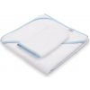 Detská froté osuška s kapuckou New Baby BASIC 80x80 bielo-modrá