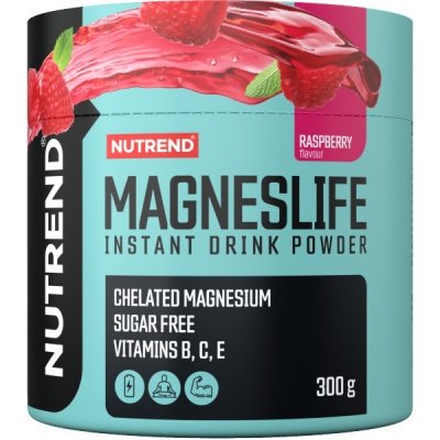 Nutrend Horčík, B, C, E • Magneslife Instant Drink Powder 300 g citrón