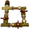 Melfin Rozdeľovač a trojcestný termostatický zmiešavací ventil 3/4'' 20℃ - 60℃ mosadz