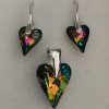 Set Swarovski elements srdce CRAZY zelený Vitrail Medium 12mm
