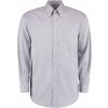 KUSTOM KIT KK 105 / Pánska košeľa Oxford s dlhým rukávom - silver grey S/M
