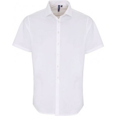 Premier Workwear pánska bavlnená košeľa s krátkym rukávom PR246 white