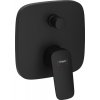 Vaňová a sprchová jednopáková nástenná batéria Hansgrohe Logis čierna