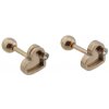 Doria Piercing do ucha z ocele rose gold srdiečka D008