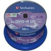 1x50 Verbatim DVD+R Double Layer 8x Speed, 8,5GB matny strieborny