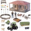 VEĽKÁ SÚPRAVA FARMA PRE FARMÁRA DOMČEK GAZDU TRAKTOR ZVIERATÁ NÁRADIE