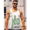 Bolf pánske tank top boxerského strihu s potlačou 14852A biele
