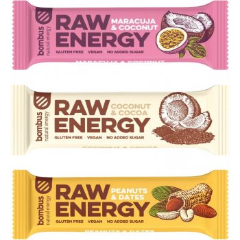 Bombus RAW Energy bar 3 x 50 g