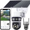 DVOJITÁ SOLÁRNA KAMERA 2V1 WIFI VONKAJŠIA OTOČNÁ + 2 SOLÁRNE PANELY