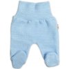 Baby Nellys Pletené dojčenské polodupačky Hand Made svetlo modré
