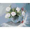 Diamantové maľovanie Diamondi - BIELE KVETY VO VÁZE A MOTÝĽ, 40x50 cm, bez rámu a bez vypnutia plátna (605101A)