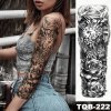REBELULU Vodeodolné dočasné tetovačky pre ženy Dočasné tetovanie TotemTattoo Ruža Hodiny Dove Flower Waterproof Tattoo Body Art Arm Fake Tattoo Men Women