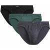 3PACK slipy Atlantic 3MP-186 - Zelená-čierna-grafitová / 2XL