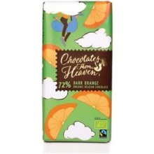 Chocolates from Heaven horká čokoláda s pomarančom 72% BIO 100g