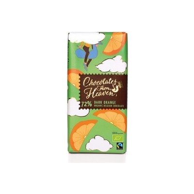 Chocolates from Heaven horká čokoláda s pomarančom 72% BIO 100g