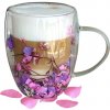 ECARLA termopohár s dvojitým dnom s hortenziou v strede 300 ml SZK166