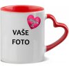 HRNČEK S FOTKOU FAREBNÝ uško srdce RÁMIK MILUJEM ŤA 350 ML FOTOpošta Farba: ČERVENÝ