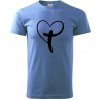 Jesus srdce - Klasické pánske tričko vyššej gramáže - 2XL ( Svetlomodrá )