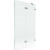 MEXEN/S - Lunar vaňová zástena 2-krídlová pravá 100 x 150, transparent, chróm 897-100-100-01-00-P