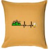 EKG z hôr na pivo - Vankúš 50x50 - 50x50 - Iba poťah ( Zlatožltá )