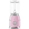 Smeg BLF03PKEU mixér, 800 W, 4 programy, funkce pulse, 18000 RPM, nerezové ostří, Ice crush, 50 s Style, růžový