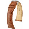 Kožený remienok Hirsch London L 04366070-2, hnedý, jašterica, dĺžka L, Quick Release 18 mm