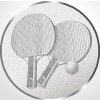 D2-23A/S - Emblém (pr.50mm) stolný tenis strieborný - 5 cm