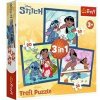 Puzzle Čas se Stitchem 3v1 (20,36,50 dílků) - autor neuvedený