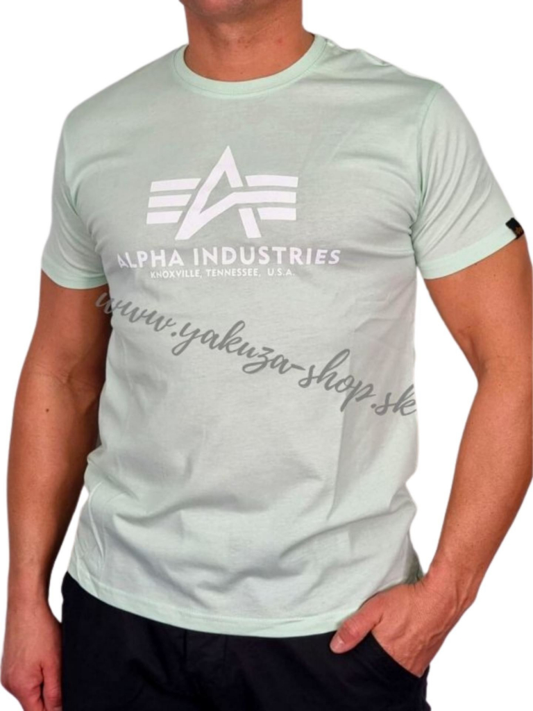 Alpha Industries Basic T-shirt Mint tričko pánske zelené