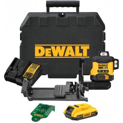 DCLE34031D1 DEWALT 18V XR AKU ZELENÝ LASER, 3 X 360°, 1 X 2,0 AH BATERIE, NABÍJEČKA